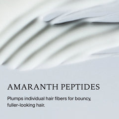 Living Proof Full Thickening Blow-Dry Cream texture with amaranth peptides that plump hair fibers for fuller hair