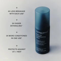 Living Proof Leave-In Conditioning Spray benefits for less breakage easier detangling and UV and heat protection