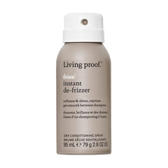 Living Proof No Frizz Instant De-Frizzer 2.8 oz travel size dry conditioning spray on white