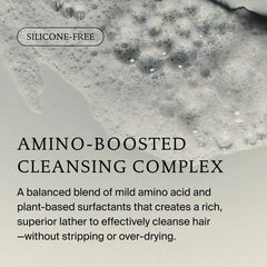 Silicone free Living Proof No Frizz Shampoo amino boosted cleansing complex with rich lather that cleanses without stripping