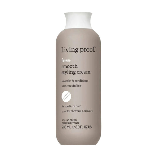 Living Proof No Frizz Smooth Styling Cream 8 oz smoothing and conditioning cream for medium hair on white