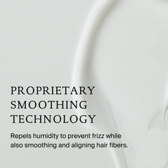 Living Proof No Frizz Smooth Styling Cream texture with smoothing technology that repels humidity and aligns hair fibers