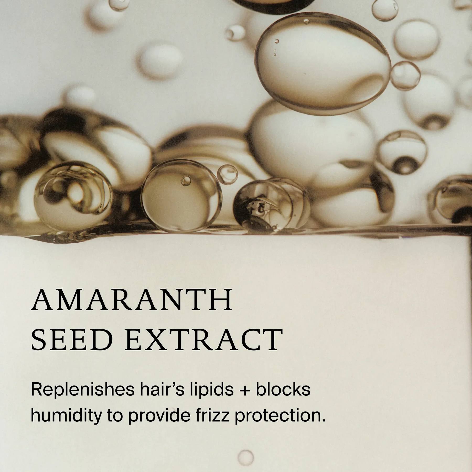 Living Proof No Frizz Vanishing Oil amaranth seed extract that replenishes lipids and blocks humidity