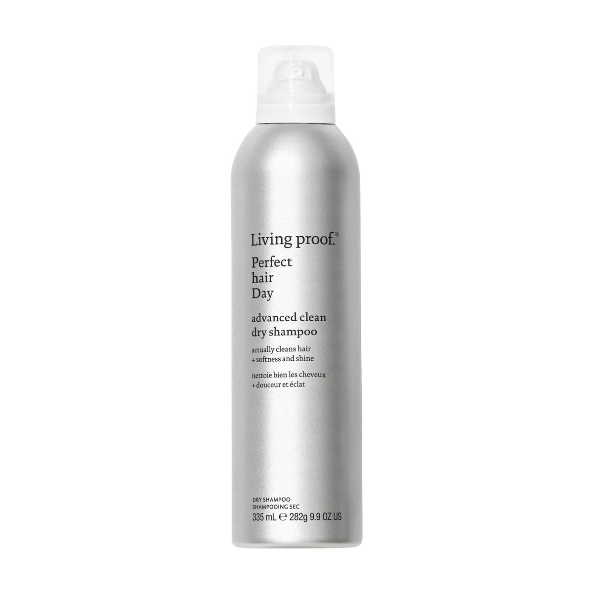 Living Proof Perfect Hair Day Advanced Clean Dry Shampoo 9.9 oz jumbo size aerosol can on white