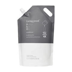 Living Proof Perfect Hair Day Conditioner 1 liter refill pouch that refills your bottle 4 times on white