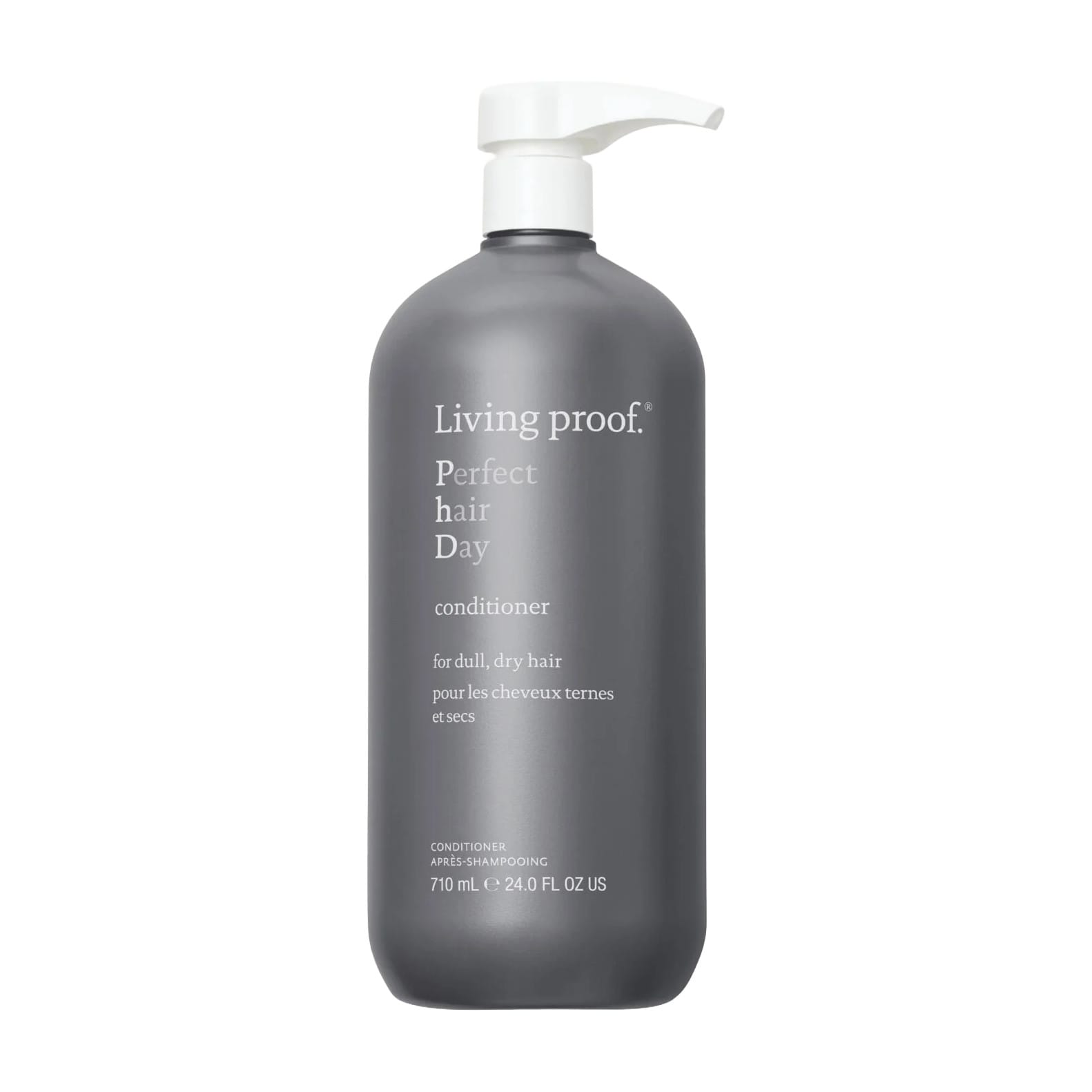Living Proof Perfect Hair Day Conditioner 24 oz jumbo size pump bottle for dull dry hair on white