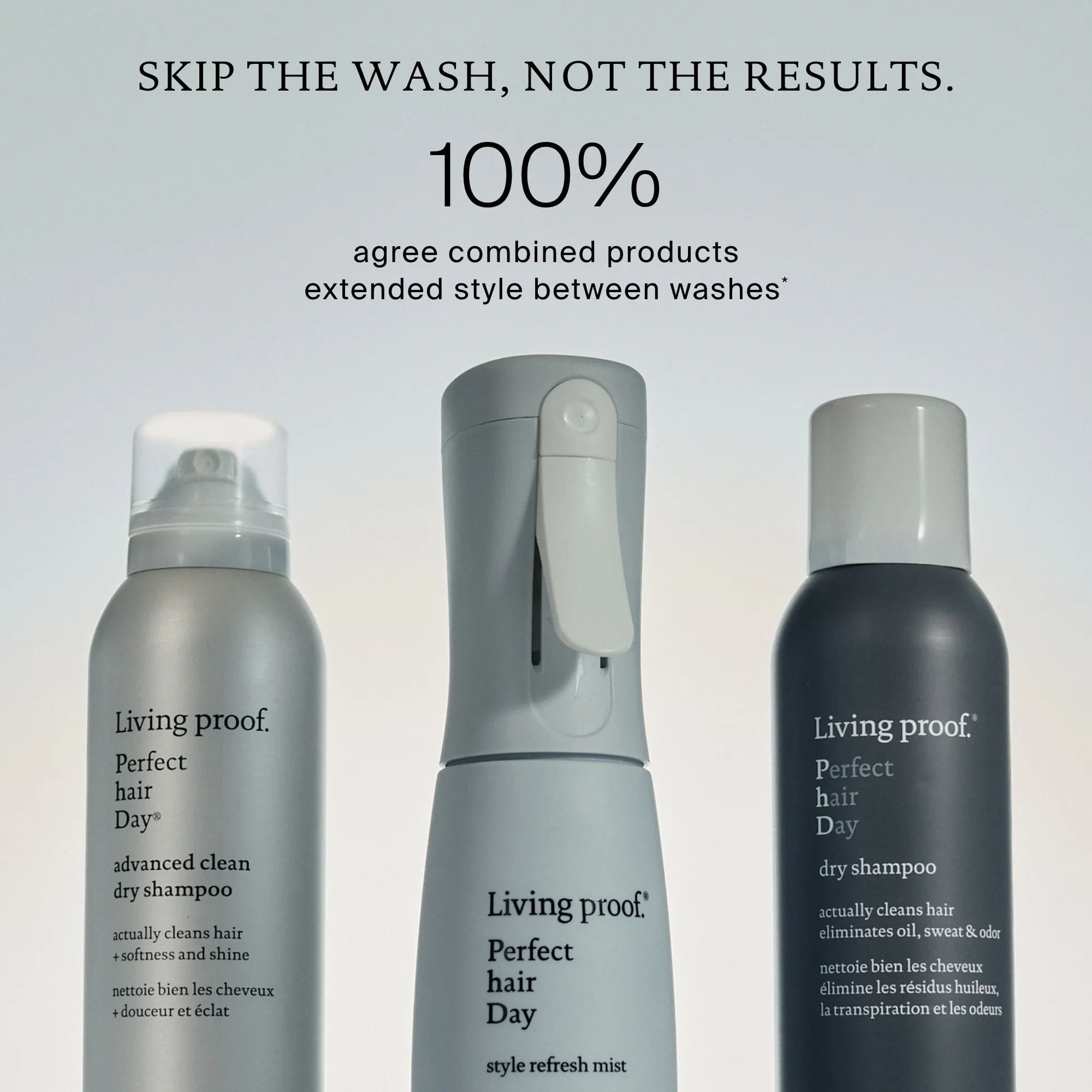 Living Proof Perfect hair Day dry shampoo collection with Advanced Clean Dry Shampoo and Style Refresh Mist