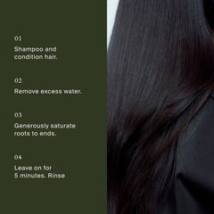 How to use High-Shine Gloss by saturating clean damp hair from roots to ends and rinsing after 5 minutes