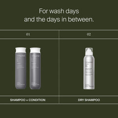 Perfect hair Day wash day routine with Shampoo and Conditioner plus Advanced Clean Dry Shampoo for days in between