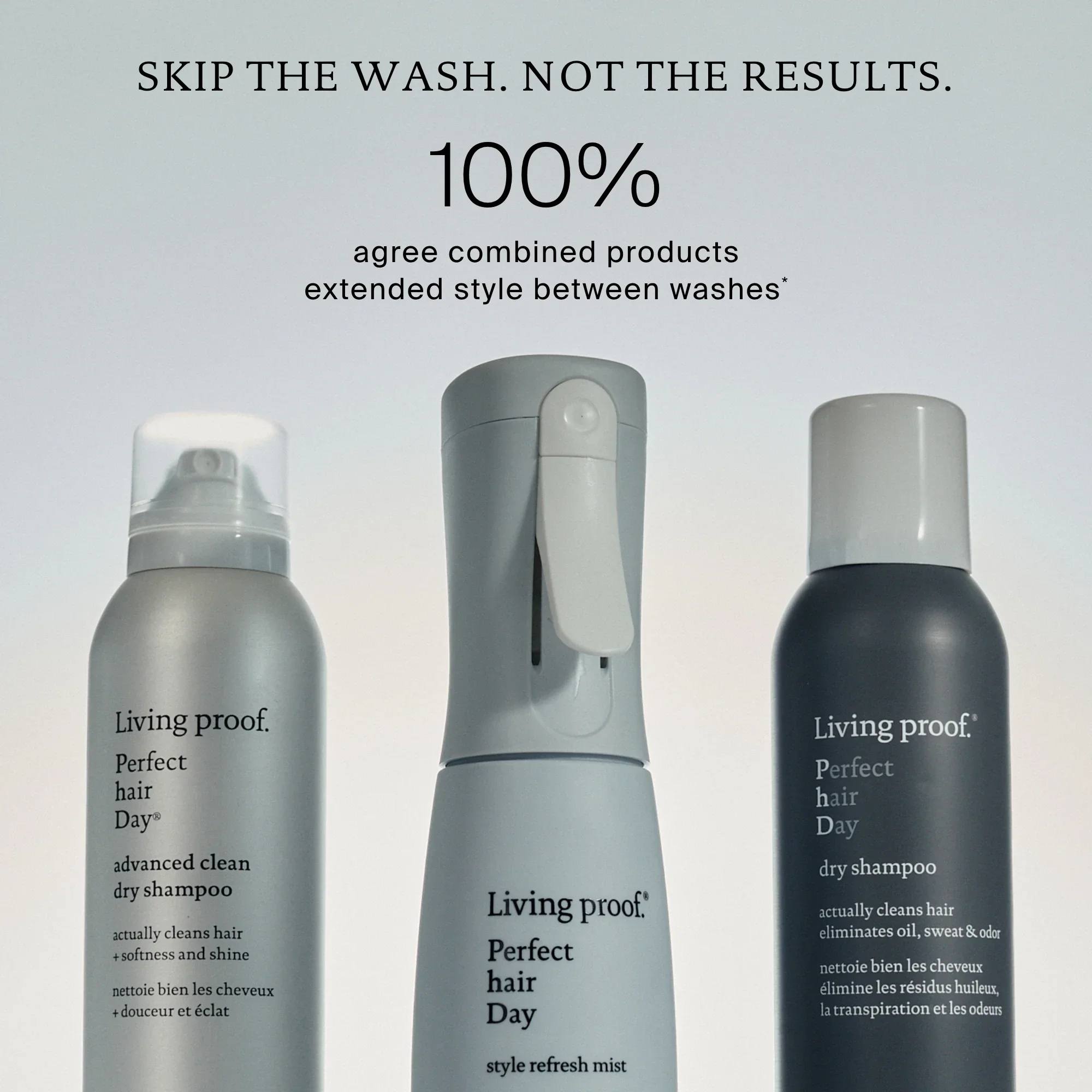 Style Refresh Mist with Advanced Clean Dry Shampoo and Dry Shampoo to extend your style between washes