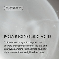 Silicone-free Restore Conditioner texture with polyricinoleic acid for slip and frizz control without weight