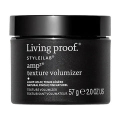 Living Proof Style Lab Amp2 Texture Volumizer 2 oz jar with light hold and natural finish for volume and texture on white