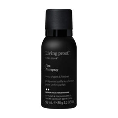 Living Proof Style Lab Flex Hairspray 3 oz travel size medium hold hairspray can on white