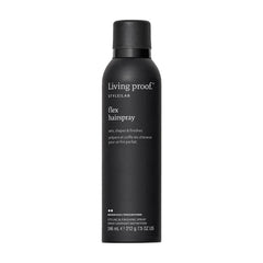 Living Proof Style Lab Flex Hairspray 7.5 oz medium hold styling and finishing spray can on white