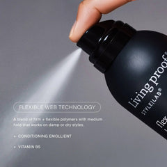Hand spraying Flex Hairspray with Flexible Web Technology polymers conditioning emollient and vitamin B5