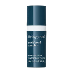 Living Proof Triple Bond Complex travel size 0.33 oz hair strengthener on white