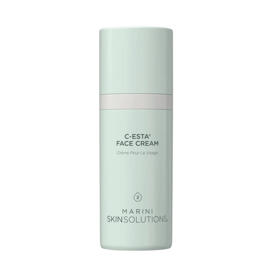 Marini Skinsolutions C-ESTA Face Cream sage green bottle on white background