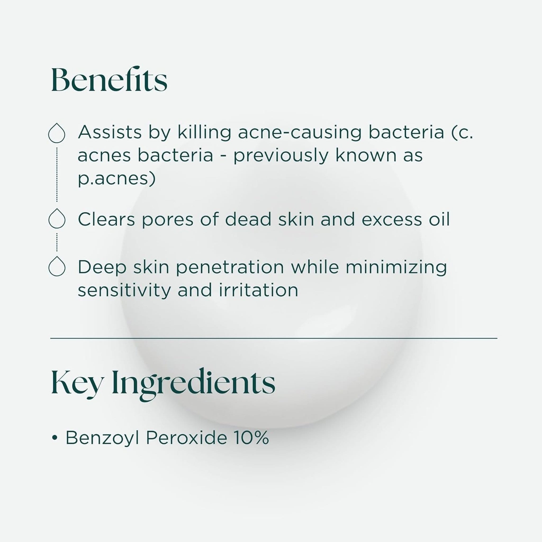 Marini Skin Solutions Benzoyl Peroxide Acne Treatment Lotion 10% benefits kills acne bacteria clears pores key ingredient BPO