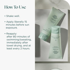 How to apply Marini Skinsolutions Physical Protectant Tinted SPF 45 shake well apply 15 minutes before sun exposure reapply every 2 hours