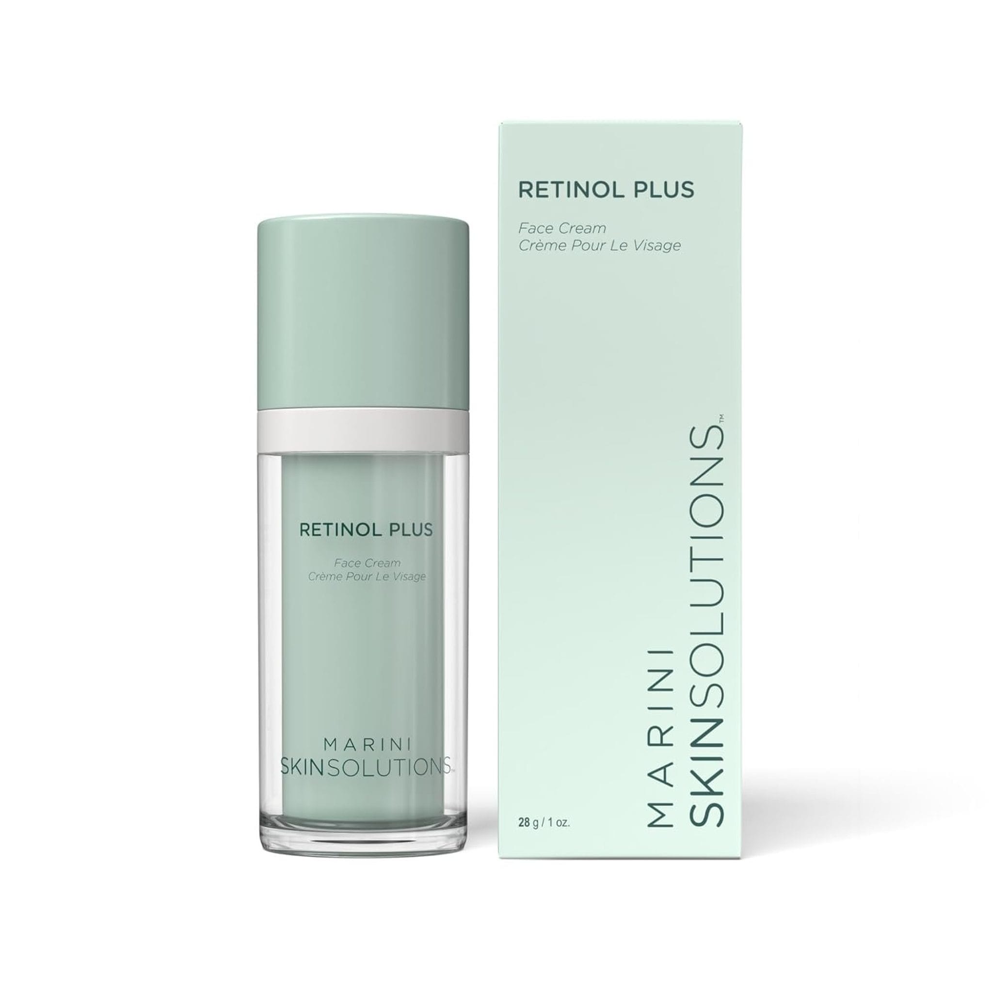 Marini Skinsolutions Retinol Plus Face Cream 1 oz bottle and box