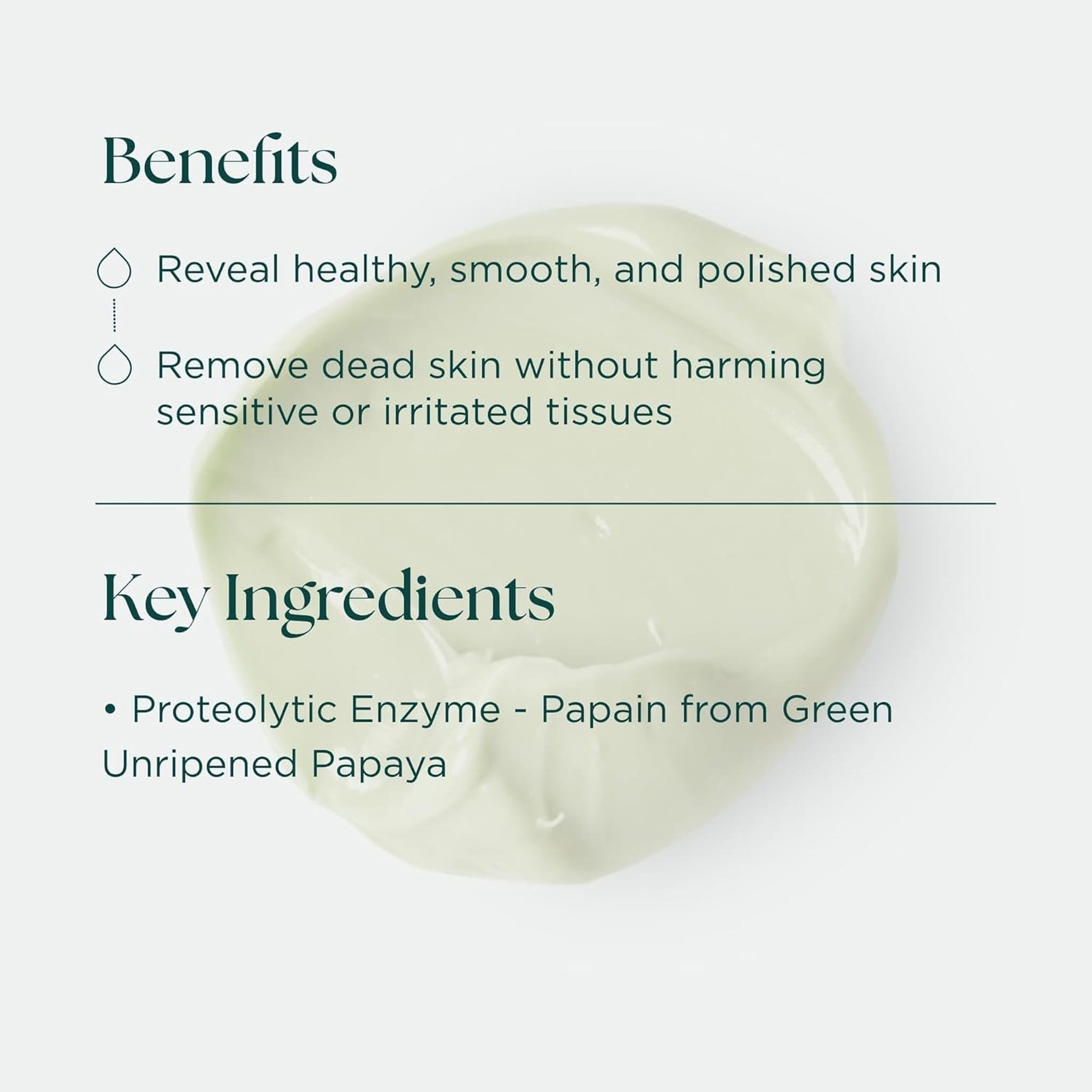 Skin Zyme Face Mask benefits and key ingredients papain proteolytic enzyme exfoliates dead skin for smooth polished skin
