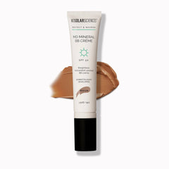 MDSolarSciences MD Mineral BB Creme SPF 50 Medium shade tube with tinted foundation swatch 1