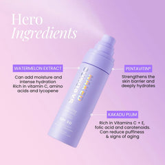 Naked Sundays Hydrating Glow Mist SPF50 hero ingredients including Pentavitin and Kakadu plum