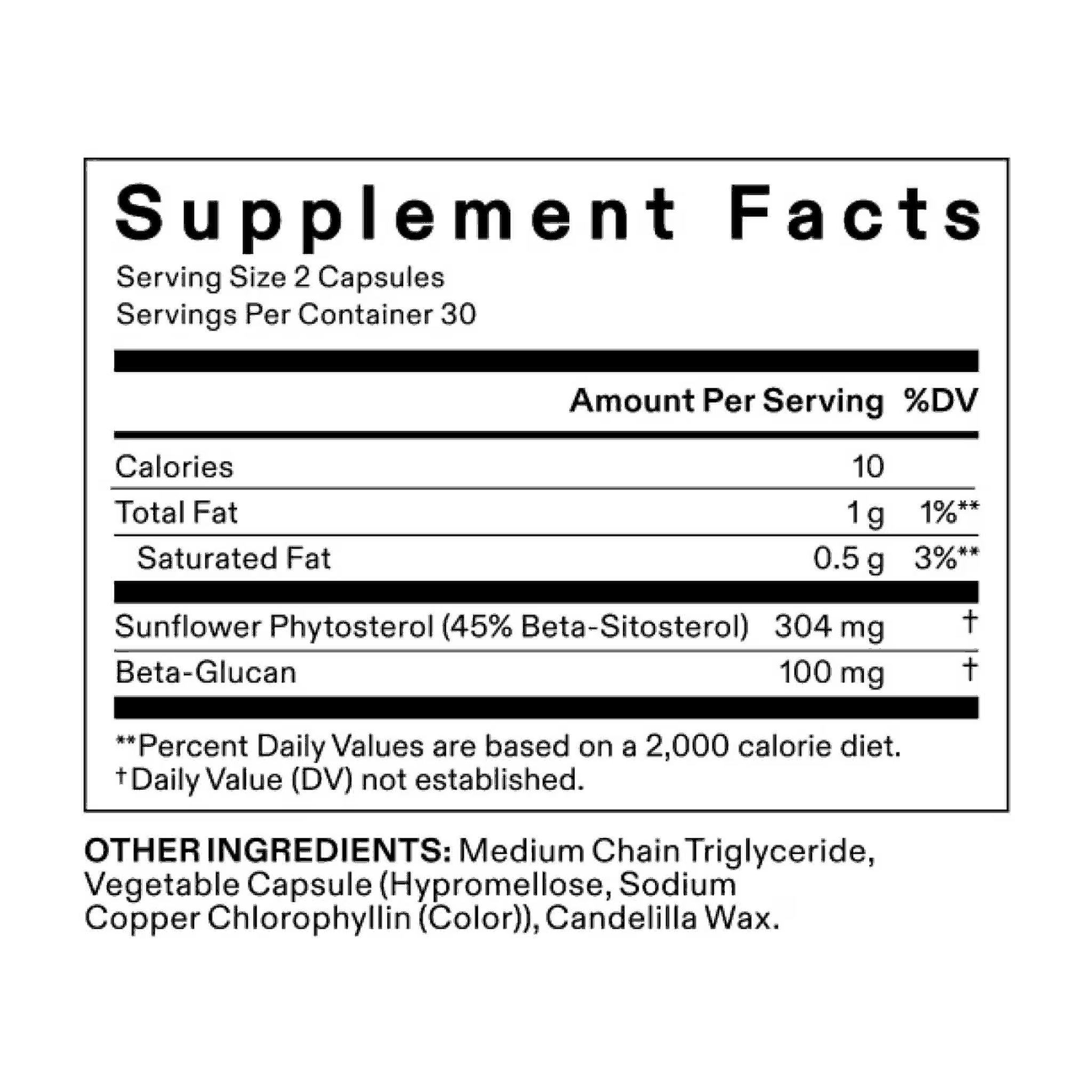 Nutrafol Defense supplement facts label showing serving size ingredients and daily values