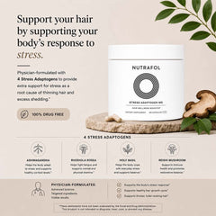 Nutrafol Stress Adaptogen MD hair supplement with 4 stress adaptogens