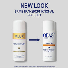 Obagi-C Fx C-Therapy Night Cream old and new packaging side by side comparison