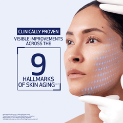 Obagi Nu-Gen serum clinically proven to visibly improve the 9 hallmarks of skin aging. Available at Exclusive Beauty Club.