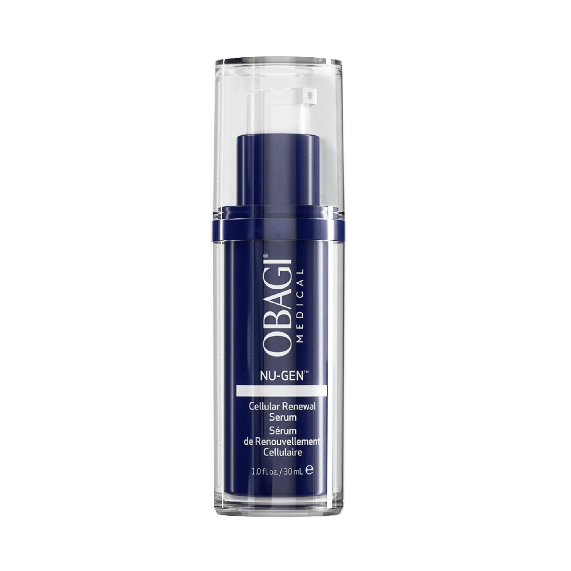 Obagi Medical Nu-Gen Cellular Renewal Serum 30mL pump bottle. Available at Exclusive Beauty Club.