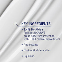 Obagi Sun Shield SPF 40 key ingredients zinc oxide antioxidants bio-identical ceramides squalane broad spectrum UVA UVB protection