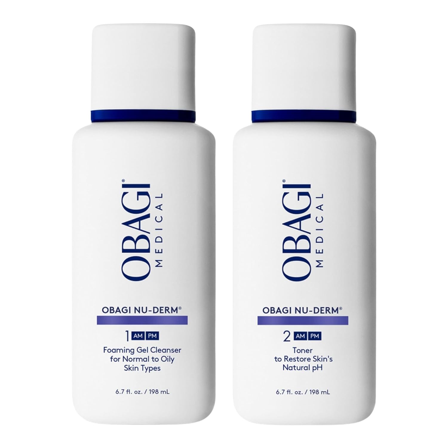 Obagi Nu-Derm Foaming Gel Cleanser and Toner shop at Exclusive Beauty Club