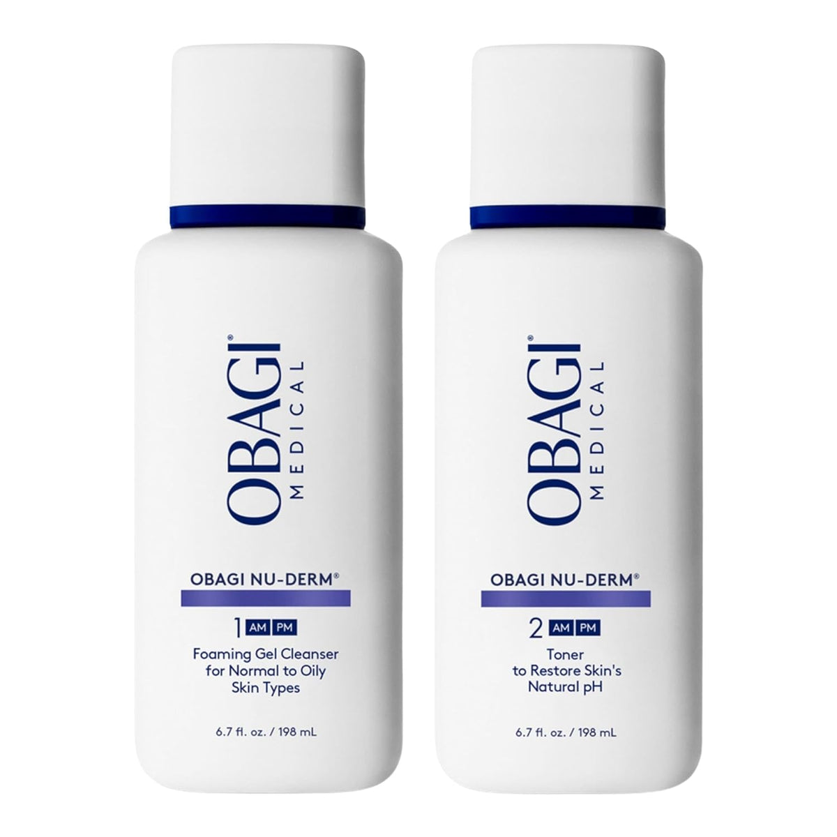 Obagi Nu-Derm Foaming Gel Cleanser and Toner shop at Exclusive Beauty Club