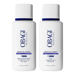 Obagi Nu-Derm Foaming Gel Cleanser and Toner shop at Exclusive Beauty Club