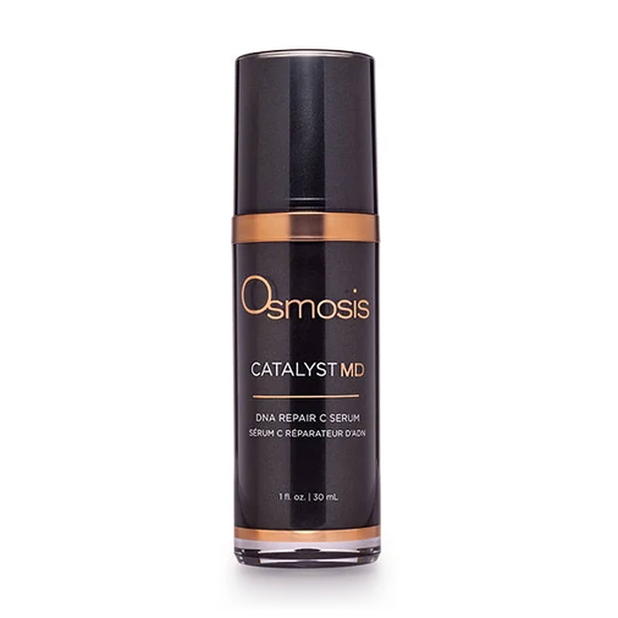 Osmosis Catalyst MD DNA Repair C Serum 1 oz black pump bottle with rose gold accents