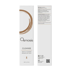 Osmosis Cleanse Gentle Cleanser box front and back with kiwi and sea buckthorn ingredients