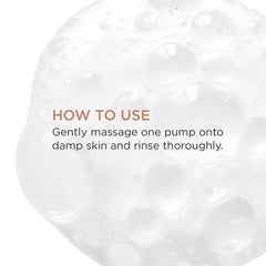 How to use Osmosis Deep Clean cleanser by massaging one pump onto damp skin then rinsing