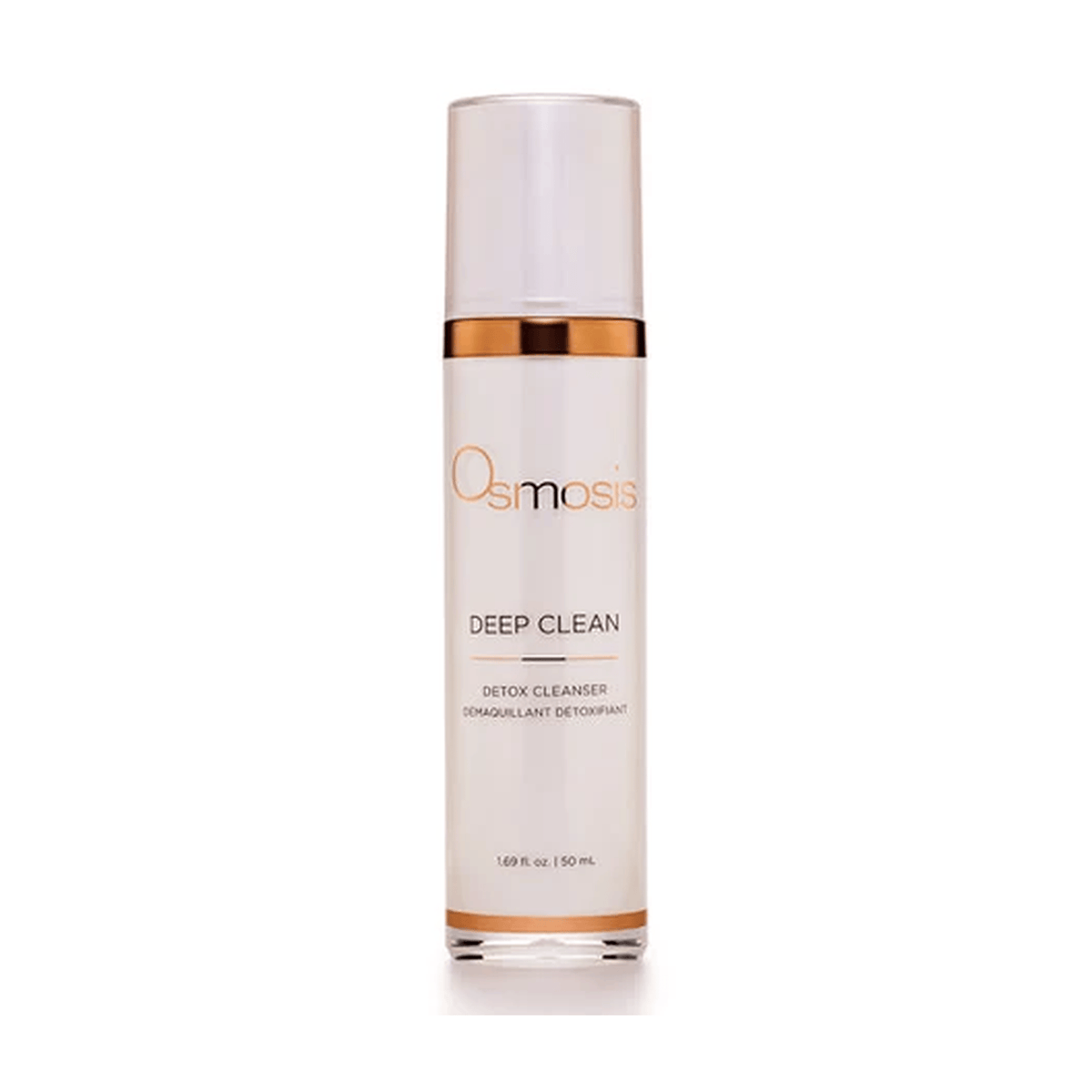 Osmosis Deep Clean Detox Cleanser 50 mL pearl bottle with rose gold accents on white background