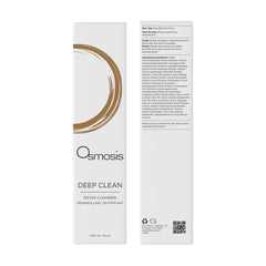 Osmosis Deep Clean Detox Cleanser box front and back panel showing ingredients and usage
