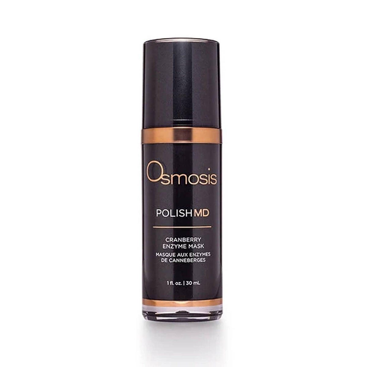 Osmosis Polish MD Cranberry Enzyme Mask 30 mL pump bottle front view on white background