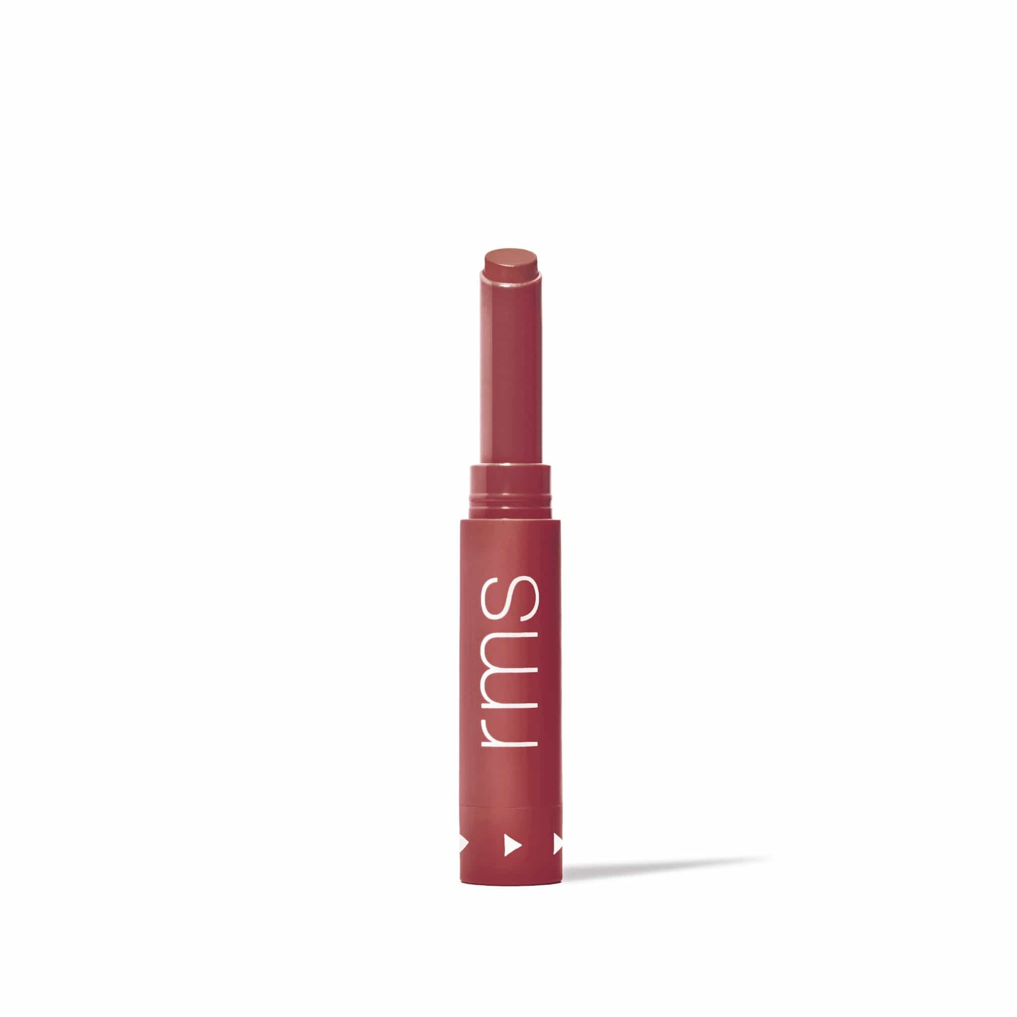 RMS Beauty lipstick in Pamela shade with rms logo on tube 1