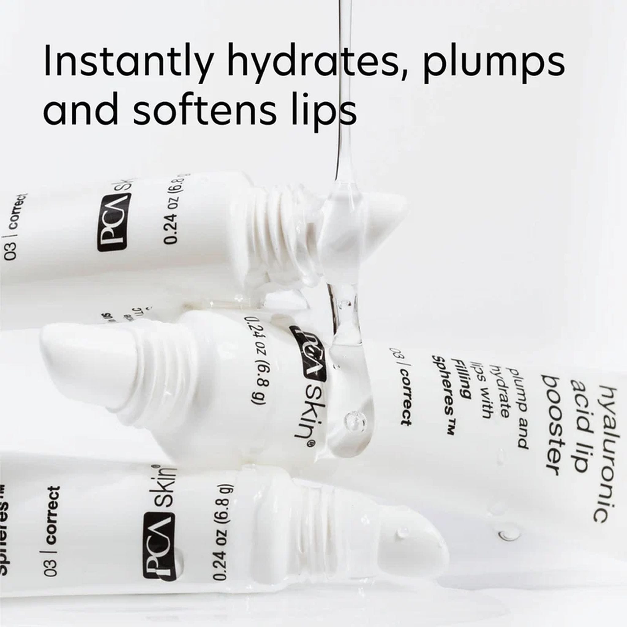 PCA Skin Hyaluronic Acid Lip Booster instantly hydrates plumps and softens lips