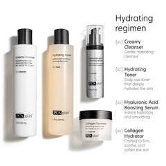 PCA Skin hydrating regimen with cleanser toner serum and moisturizer