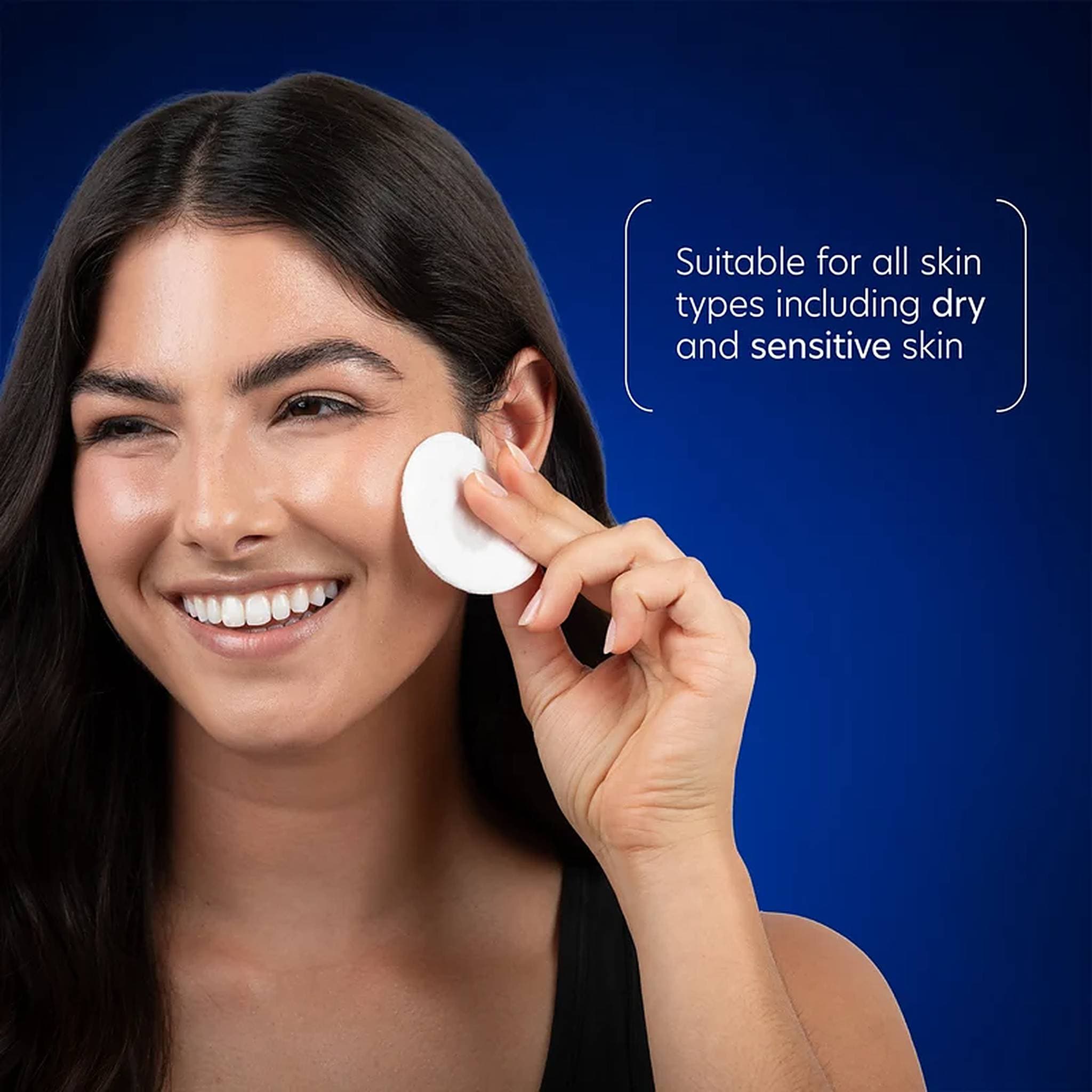 Woman applying PCA Skin Hydrating Toner with a cotton pad for dry and sensitive skin