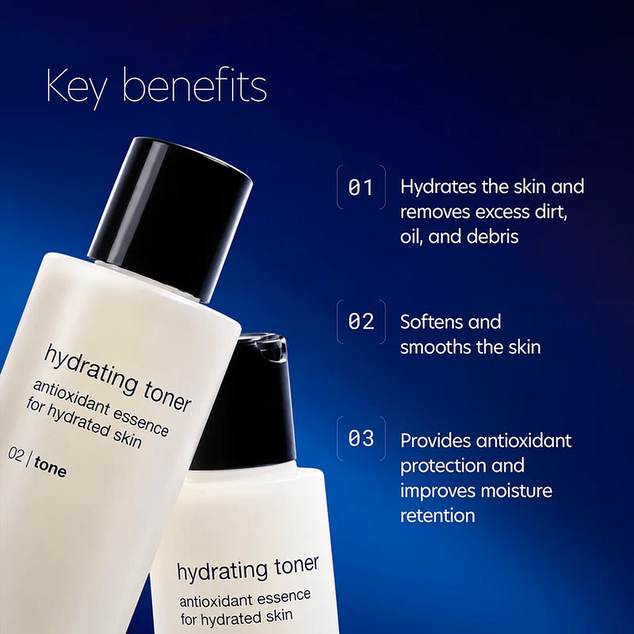 PCA Skin Hydrating Toner key benefits for hydration softening and antioxidant protection