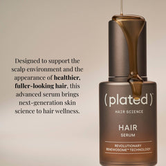 Plated Hair Serum bottle with dropper dripping formula for scalp support