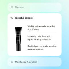 Revision Skincare C+ Brightening Eye Complex tube to reduce dark circles and puffiness and brighten under-eye