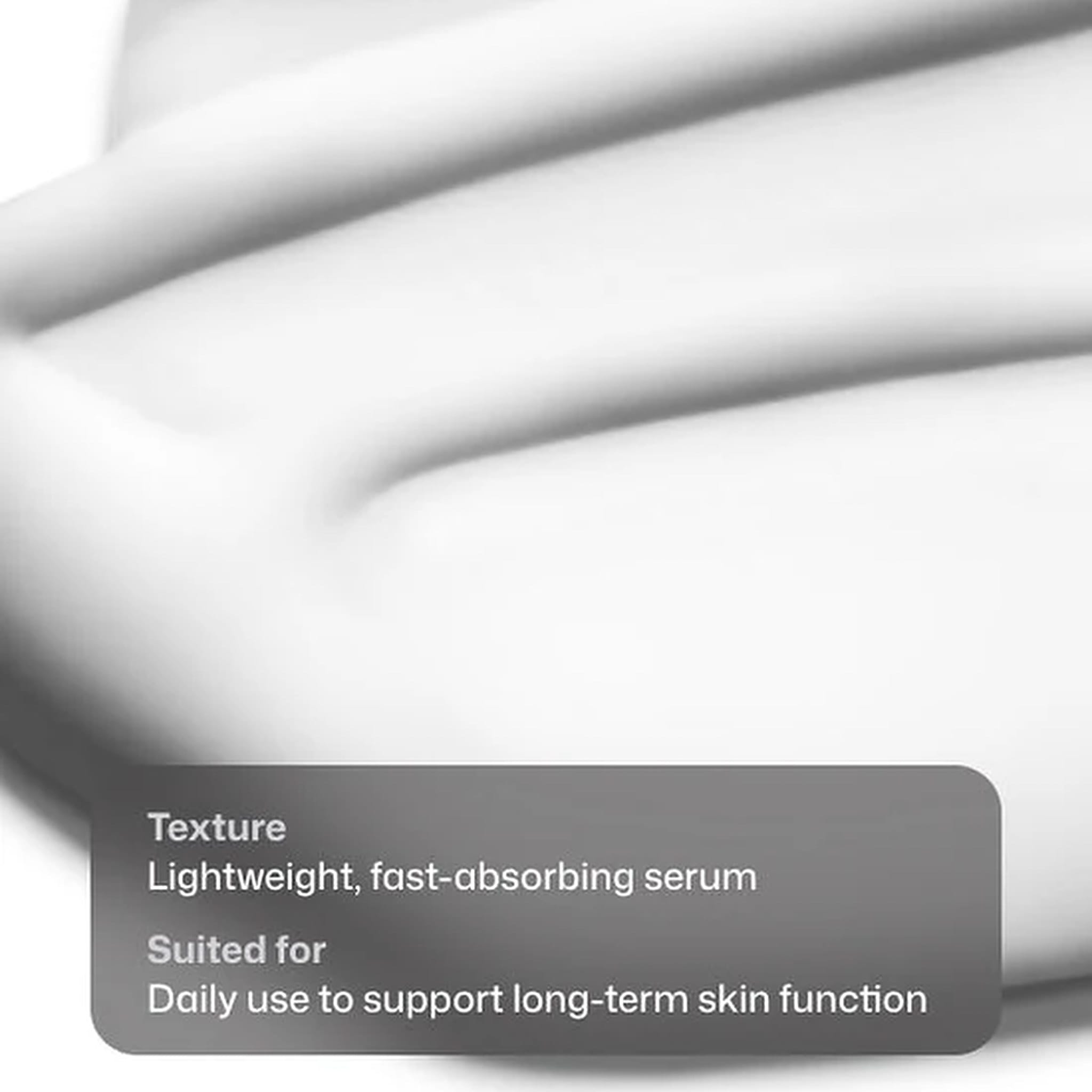 Lightweight fast-absorbing Revision Skincare DEJ Daily Boosting Serum texture swatch